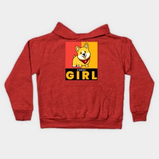 CORGI Girl Cute Dog Kids Hoodie